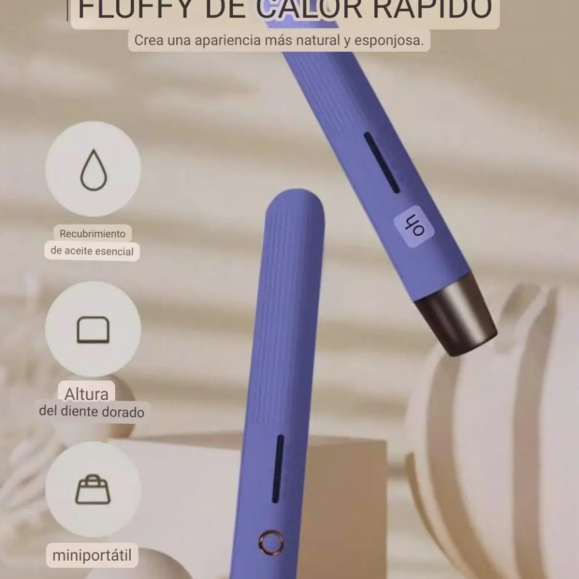 MINI PLANCHA PARA RIZAR EL CABELLO MOD#PZE 4