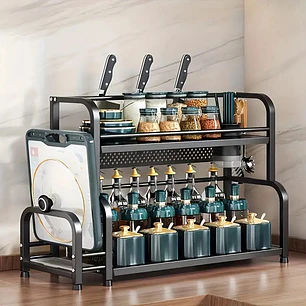 REJILLA PARA CONDIMENTOS DE COCINA  2 NIVELES SEASONING RACK MOD #A