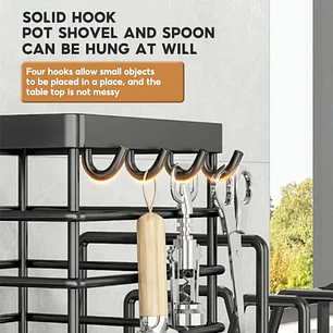 ESTANTE DE ALMACENAMIENTO DE COCINA  KITCHEN RACKS MULTIFUNCIONAL MOD #E