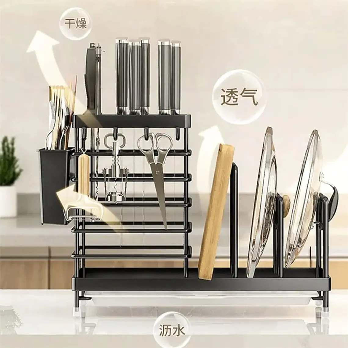ESTANTE DE ALMACENAMIENTO DE COCINA  KITCHEN RACKS MULTIFUNCIONAL MOD #E 5