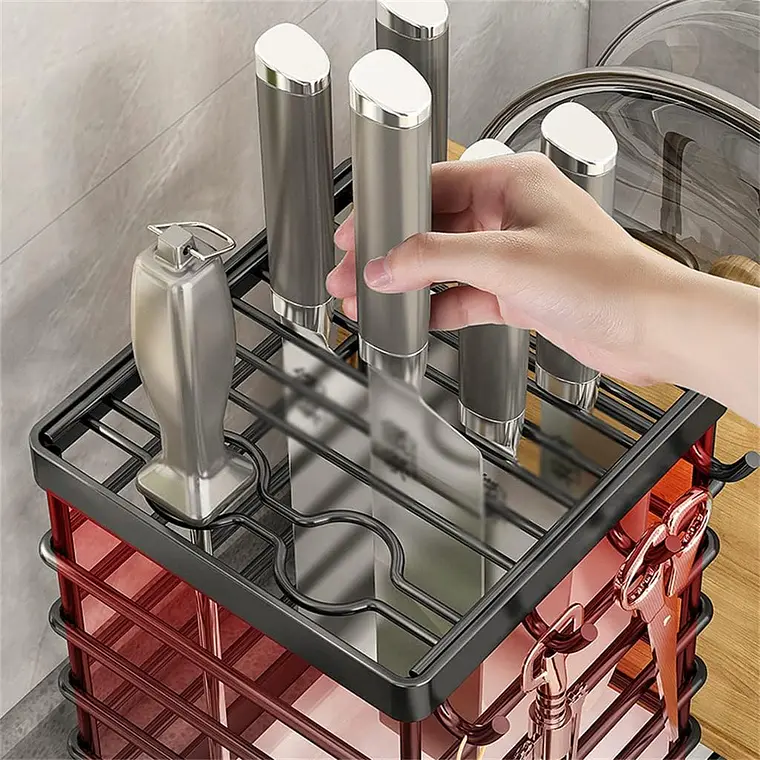 ESTANTE DE ALMACENAMIENTO DE COCINA  KITCHEN RACKS MULTIFUNCIONAL MOD #E 7