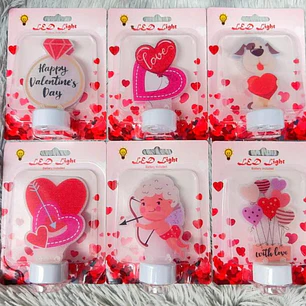  VELA DE SAN VALENTÍN CON LUZ LED MOD#LAV