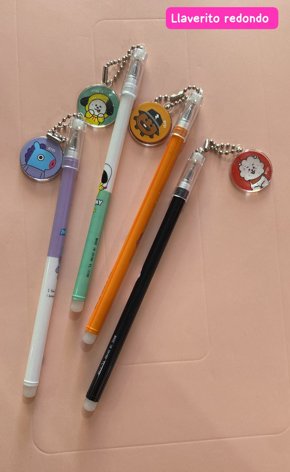 DOCENA DE LAPICEROS BTS EN CAJITA TRANSPARENTE