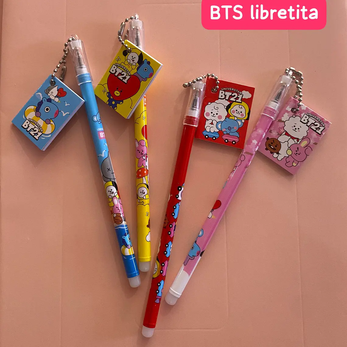 DOCENA DE LAPICEROS BTS EN CAJITA TRANSPARENTE 7