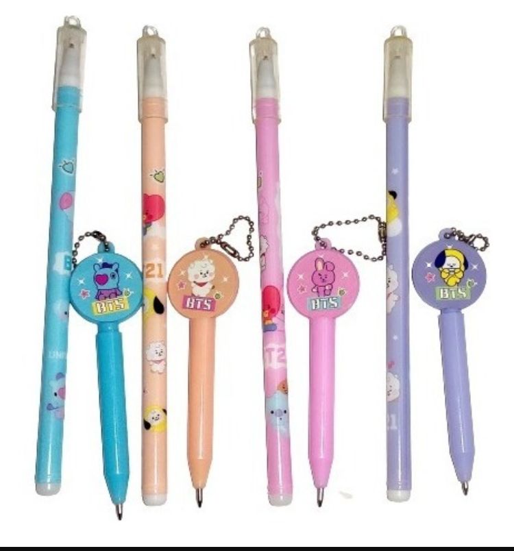 DOCENA DE LAPICEROS BTS EN CAJITA TRANSPARENTE