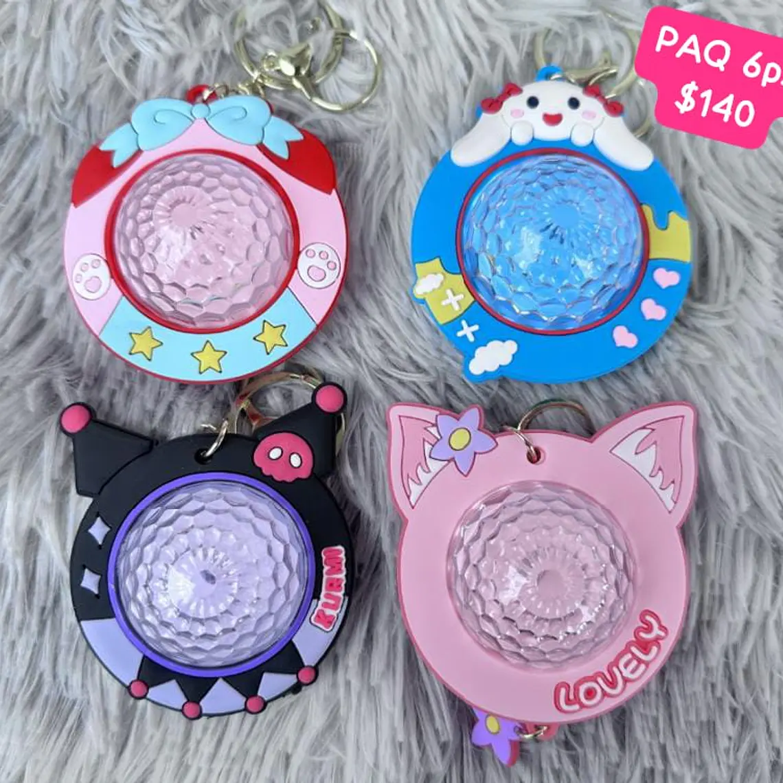  LLAVEROS CON LÁMPARA KAWAII MOD# 1