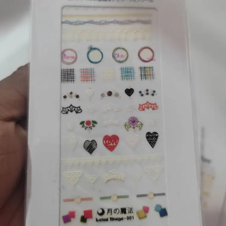 PAQ 3 PLANTILLAS CON STICKERS 3D PARA DECORAR UÑAS 4