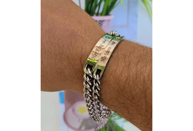 DÚO DE PULSERAS PARA PAREJA- COPIAR