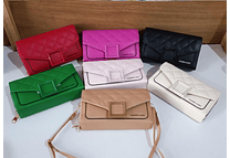 MARICONERA TIPO CARTERA COM  BROCHE CUADRADO  DOBLE CIERRE MOD#W11724