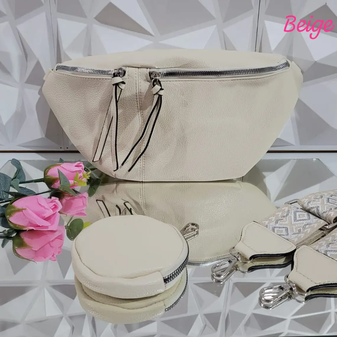 CANGURO-BANDOLERA GRANDE CON MONEDERITO UNISEX MOD#24010 5