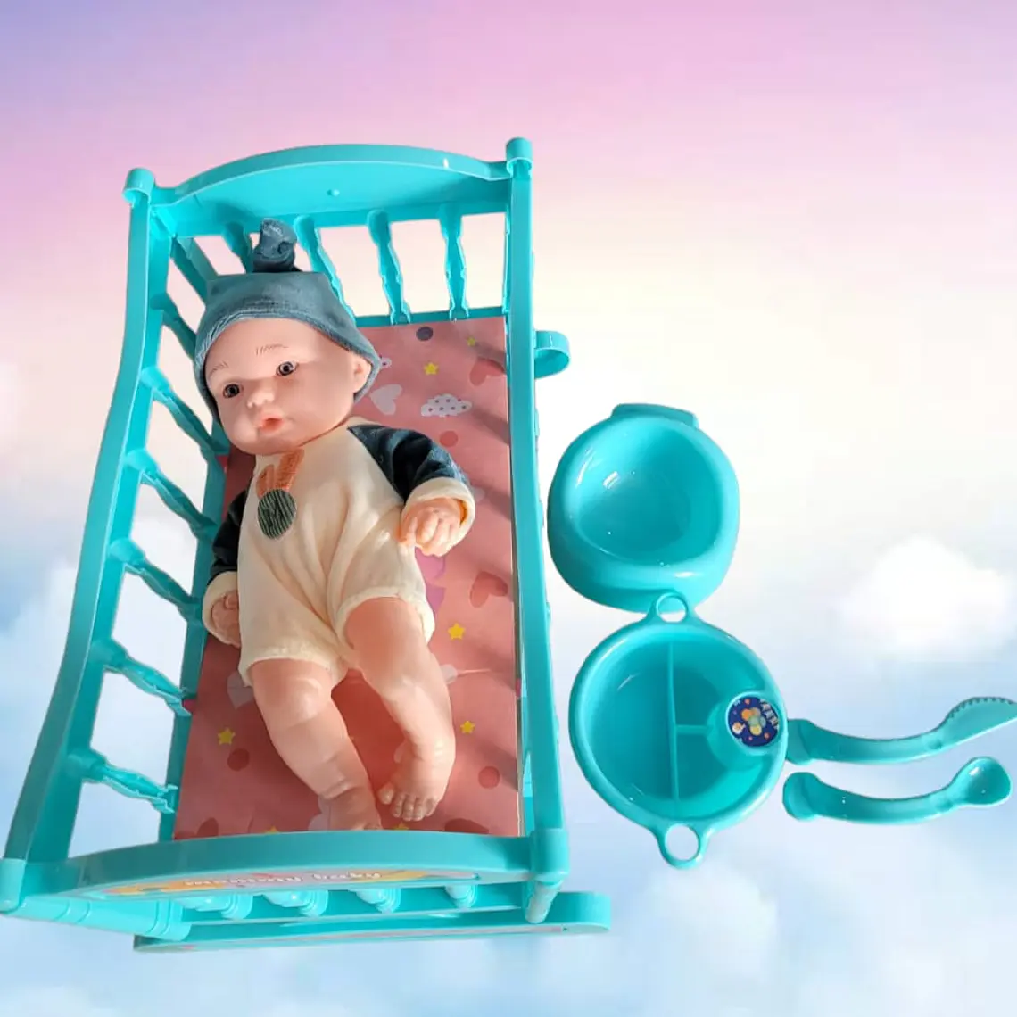 NENUCO AVENTURAS BEBÉ CON CUNA O SILLITA MOD#78958F(diseño al azar) 2