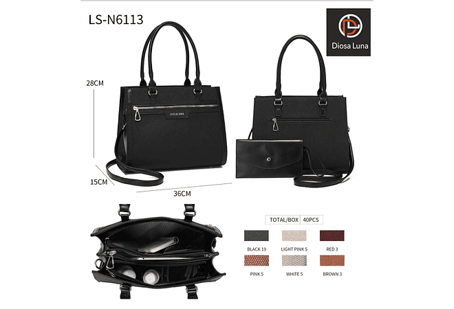 COMBO BOLSO PREMIUM DE IMPORTACIÓN MOD #LS-N6113