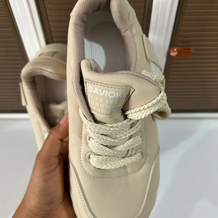 TENIS JUVENILES ESTILO KOREANO COLOR KAKHI MOD #P512 7