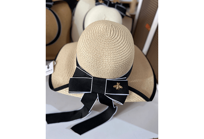 👒👒 SOMBRERO CON MOÑO NEGRO PARA DAMA MOD #Y-016 👒👒