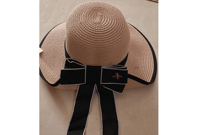 👒👒 SOMBRERO CON MOÑO NEGRO PARA DAMA MOD #Y-016 👒👒