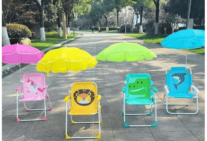 SILLA PARA PLAYA , VERANO Y AIRE LIBRE CON SOMBRILLA PARA NIÑOS