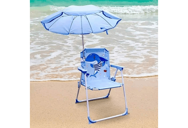 SILLA PARA PLAYA , VERANO Y AIRE LIBRE CON SOMBRILLA PARA NIÑOS