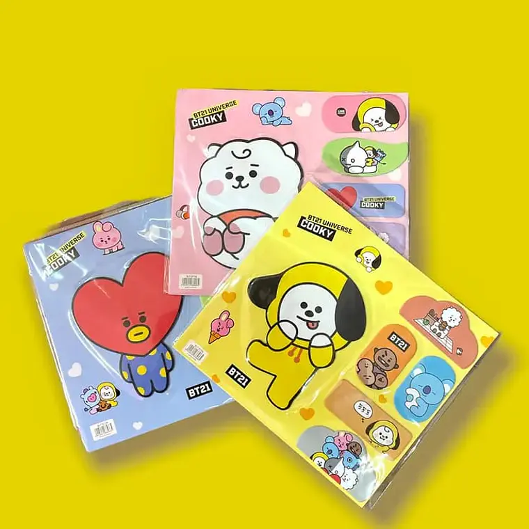 1 PZA PLANTILLA CON POSTIKS BTS MOD#22BLT04  1