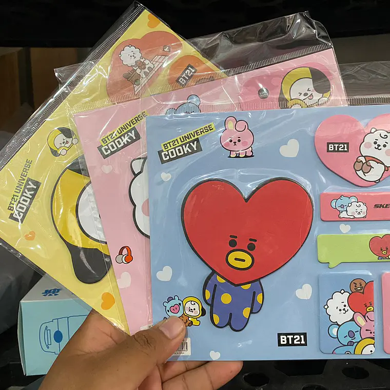 1 PZA PLANTILLA CON POSTIKS BTS MOD#22BLT04  4