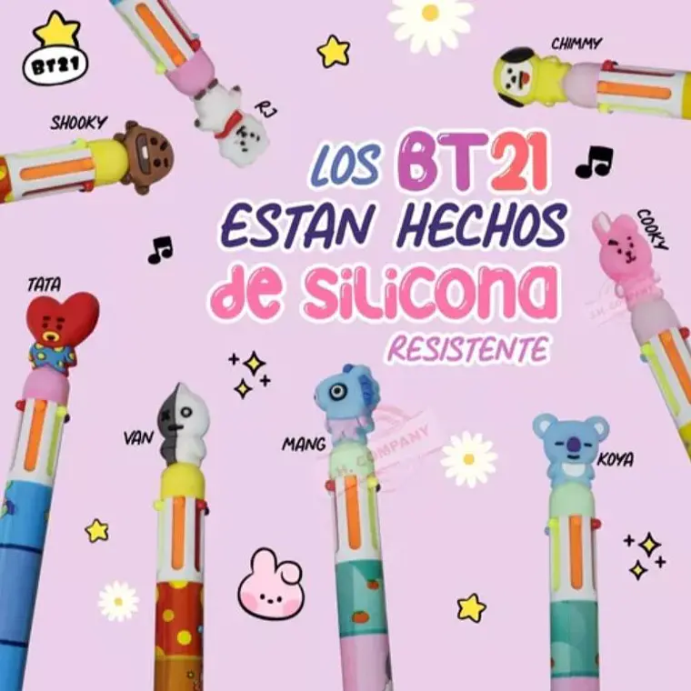 LAPICERO  GRUESO VARIAS TINTAS BTS MOD#22Y2B-01 (DISEÑO AL AZAR) 2