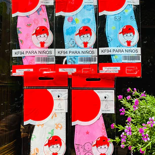 PAQ 10 CUBREBOCAS KF ESTAMPADOS PARA NIÑOS