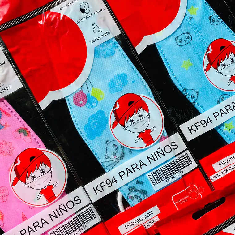 PAQ 10 CUBREBOCAS KF ESTAMPADOS PARA NIÑOS 4
