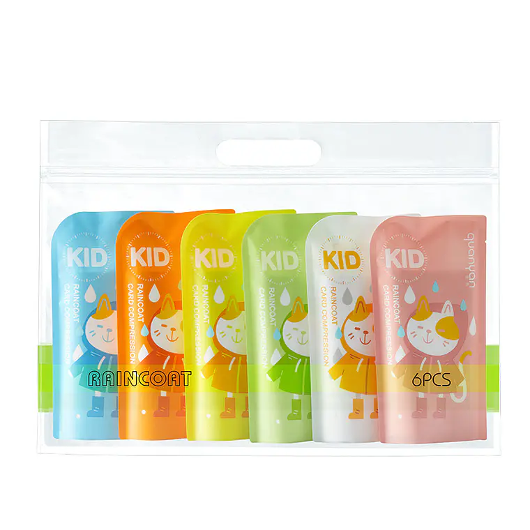  IMPERMEABLES INFANTILES TRANSPARENTE DE COLORES MOD#A154 5