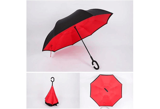 🌂 ☂️☔️ SOMBRILLA/PARAGUAS REVERSIBLE COLORES LISOS MOD #SH-1 🌂 ☂️☔️