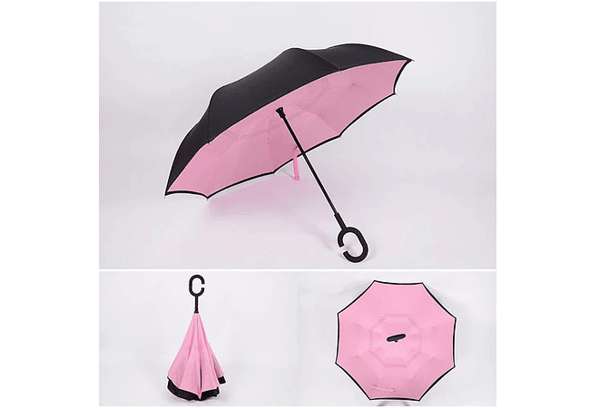 🌂 ☂️☔️ SOMBRILLA/PARAGUAS REVERSIBLE COLORES LISOS MOD #SH-1 🌂 ☂️☔️