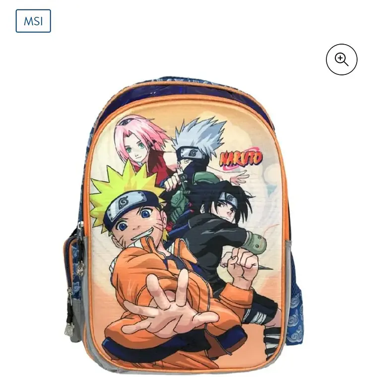 MOCHILA ORIGINAL GOLDEN NARUTO KEE PACK MOD#6082 12