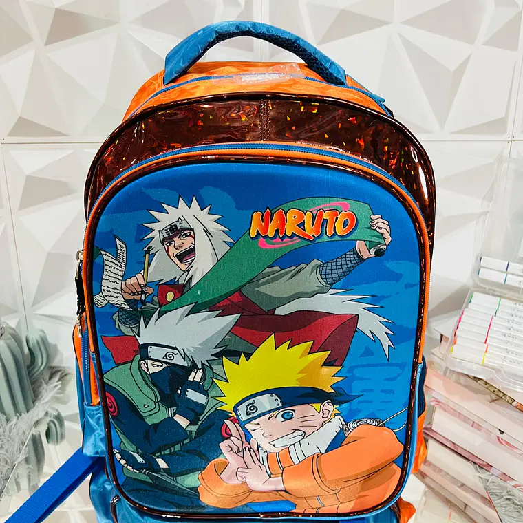 MOCHILA ORIGINAL GOLDEN NARUTO KEE PACK MOD#6082 14