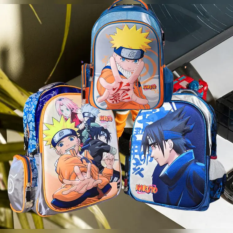 MOCHILA ORIGINAL GOLDEN NARUTO KEE PACK MOD#6082 3