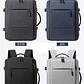 MOCHILA-MALETA EXPANDIBLE PARA CABALLERO PREMIUM MOD #3011 - Miniatura 3