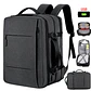 MOCHILA-MALETA EXPANDIBLE PARA CABALLERO PREMIUM MOD #3011 - Miniatura 1