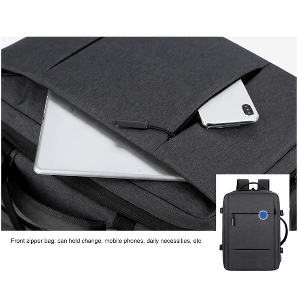 MOCHILA-MALETA EXPANDIBLE PARA CABALLERO PREMIUM MOD #3011 12