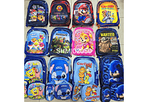 COMBO MOCHILA PRIMARIA DE 3PZ ADAPTABLE AL CARRITO PERSONAJES #SHM102050