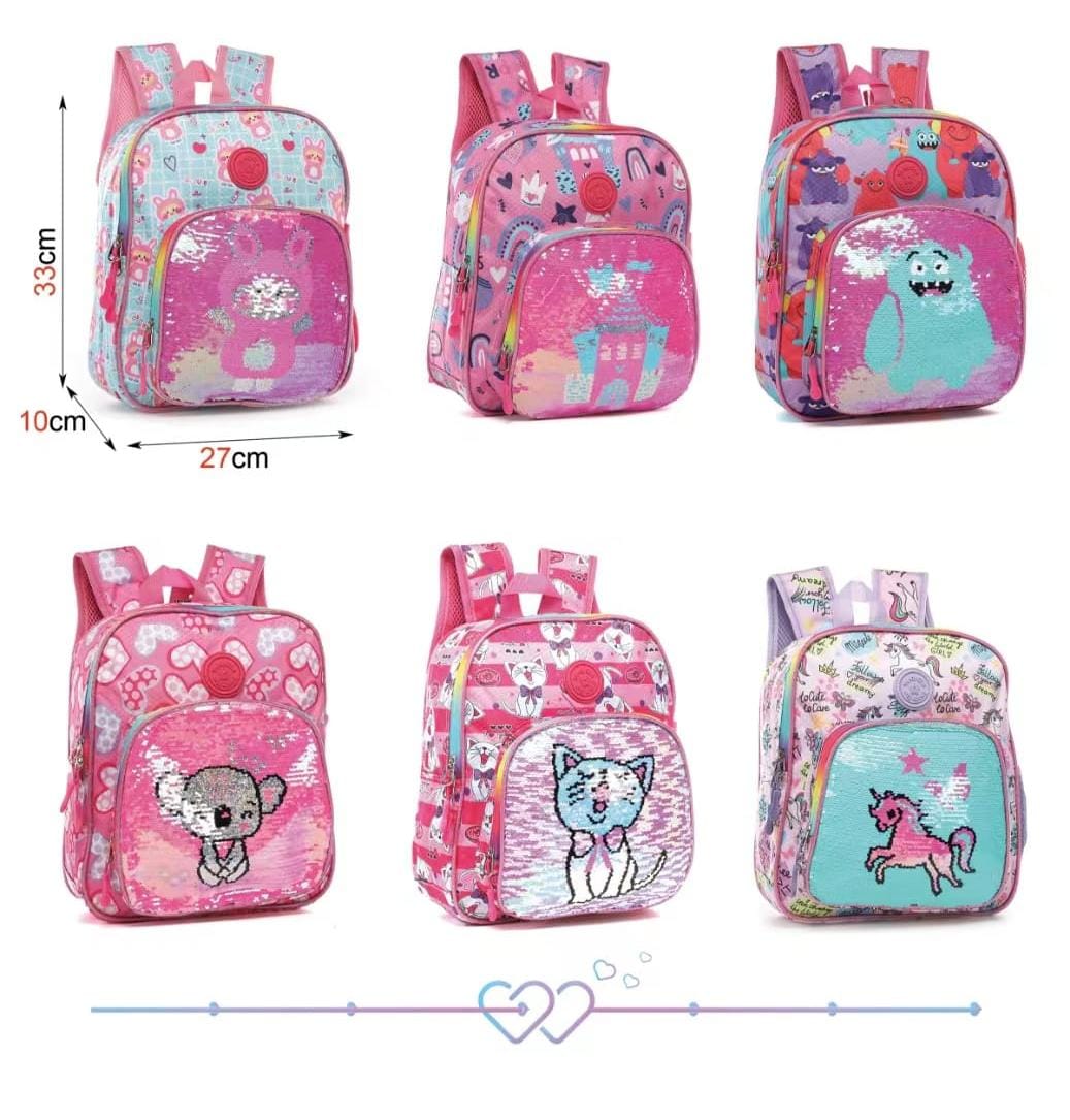 MOCHILA PARA PREESCOLAR TRENDY STRA PARA NIÑOS CON LENTEJUELAS REVERSIBLE MOD#30202b