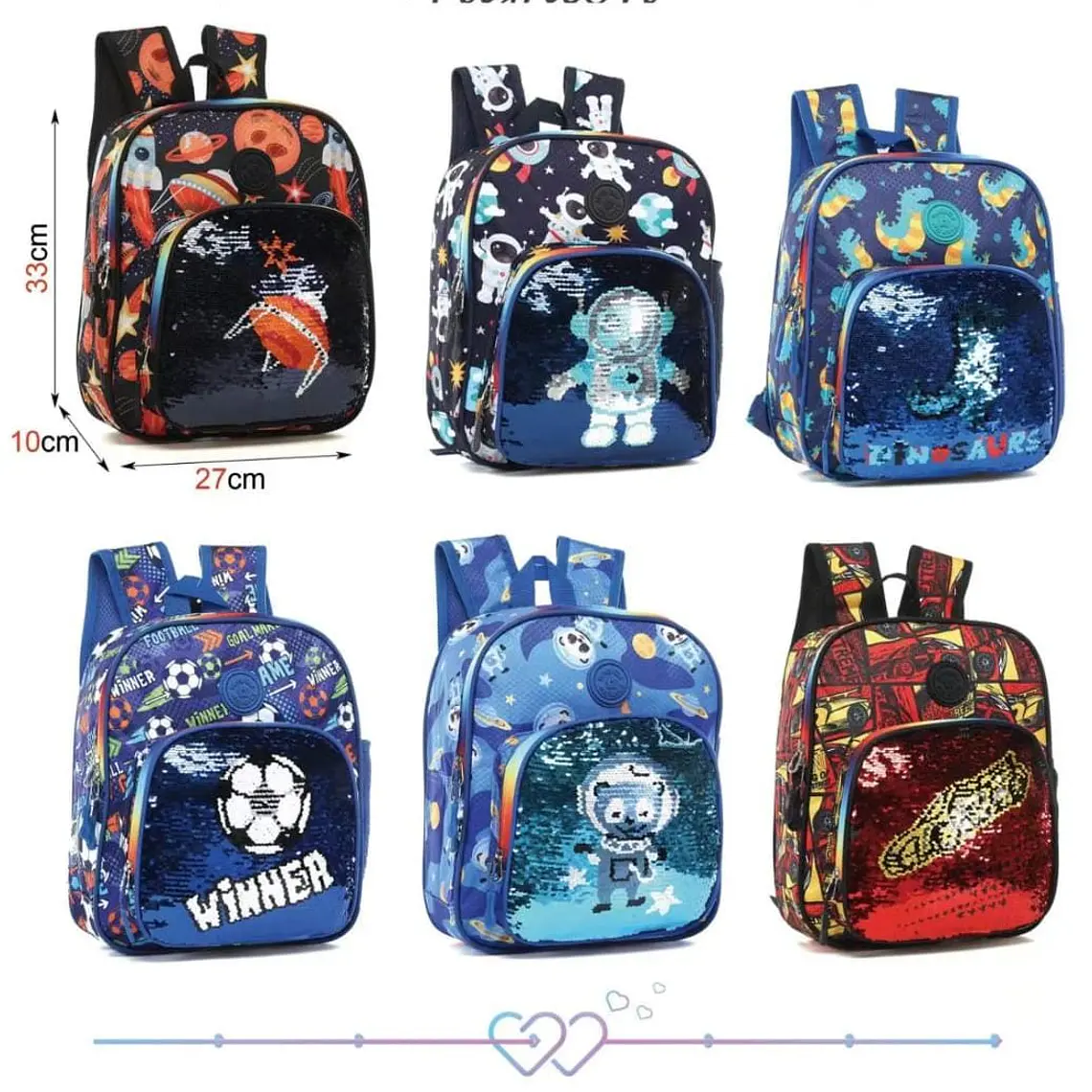 MOCHILA PARA PREESCOLAR TRENDY STRA PARA NIÑOS CON LENTEJUELAS REVERSIBLE MOD#30202b 5