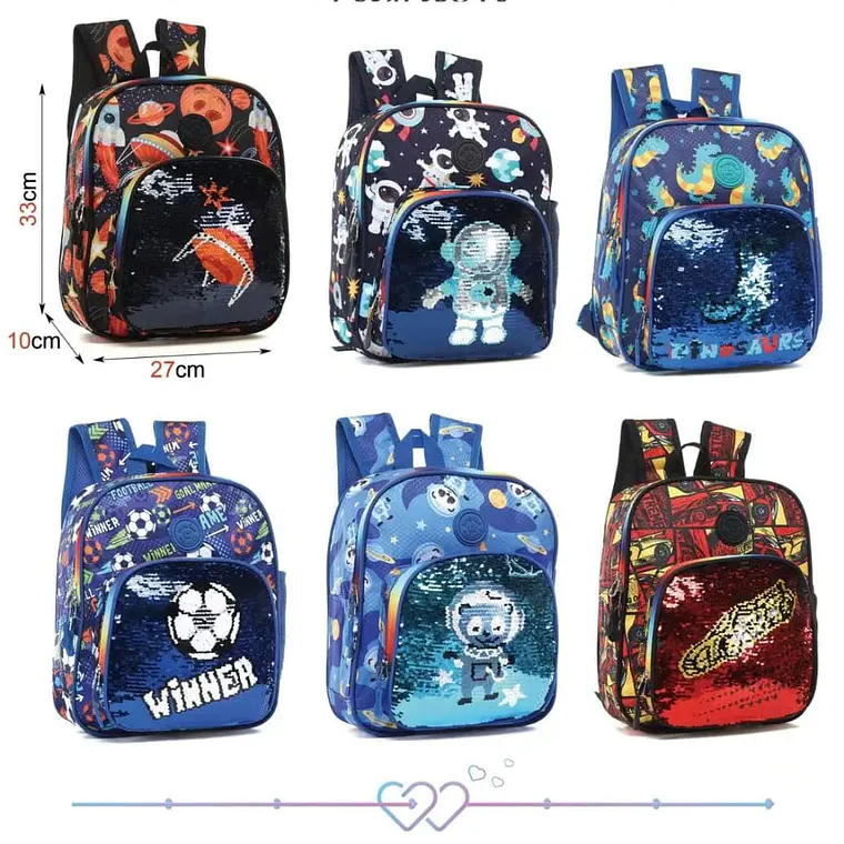 MOCHILA PARA PREESCOLAR TRENDY STRA PARA NIÑOS CON LENTEJUELAS REVERSIBLE MOD#30202b 5