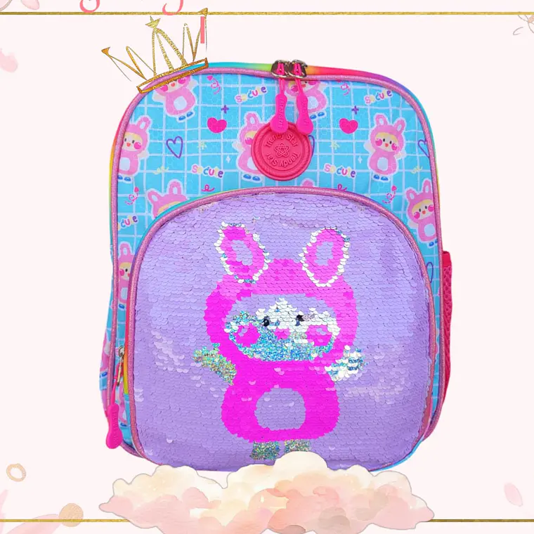 MOCHILA PARA PREESCOLAR TRENDY STRA PARA NIÑOS CON LENTEJUELAS REVERSIBLE MOD#30202b 7