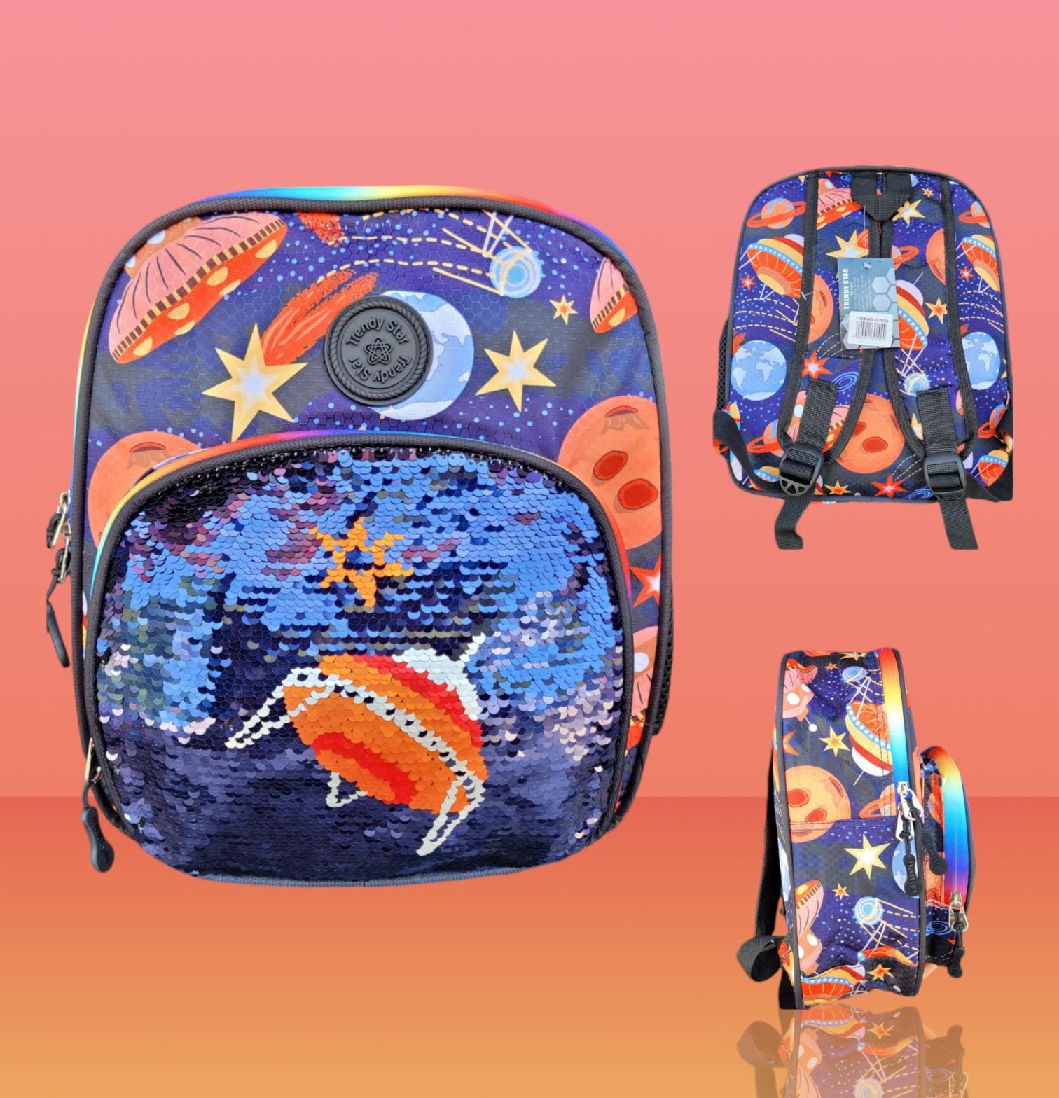MOCHILA PARA PREESCOLAR TRENDY STRA PARA NIÑOS CON LENTEJUELAS REVERSIBLE MOD#30202b