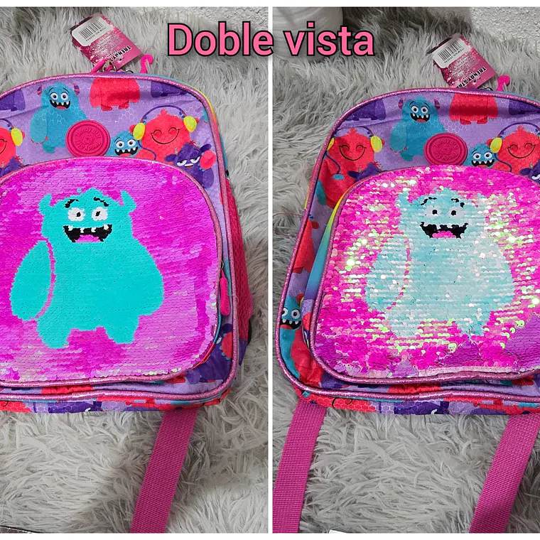 MOCHILA PARA PREESCOLAR TRENDY STRA PARA NIÑOS CON LENTEJUELAS REVERSIBLE MOD#30202b 8