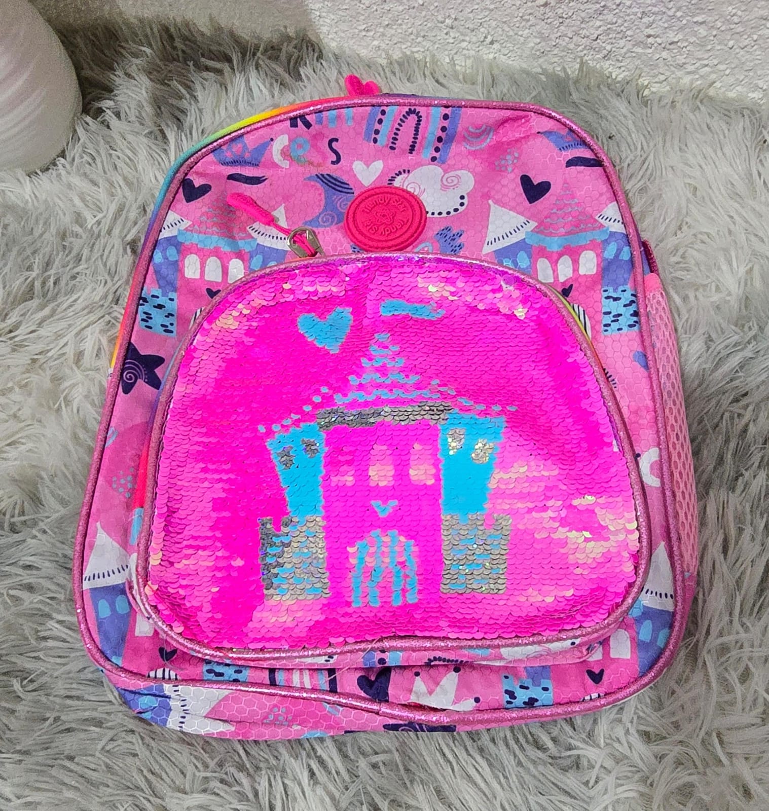 MOCHILA PARA PREESCOLAR TRENDY STRA PARA NIÑOS CON LENTEJUELAS REVERSIBLE MOD#30202b
