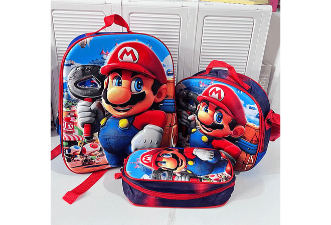 🎒🥳 COMBO MOCHILA DOBLE CIERRE PREESCOLAR DISNEY CON LUZ LED MOD #W-123-5 🎒🥳