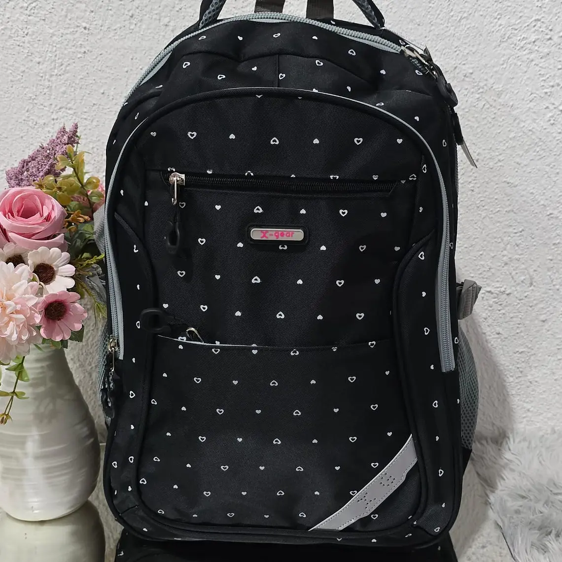 MOCHILA ORIGINAL ESTAMPADO CORAZÓNES MOD#XF179 4