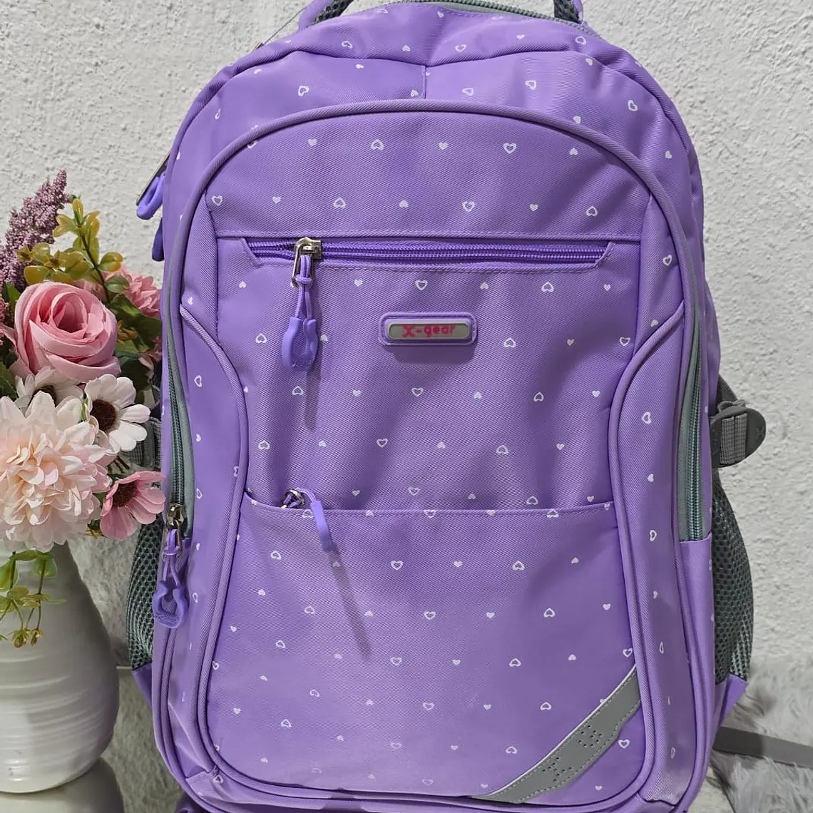 MOCHILA ORIGINAL ESTAMPADO CORAZÓNES MOD#XF179 5