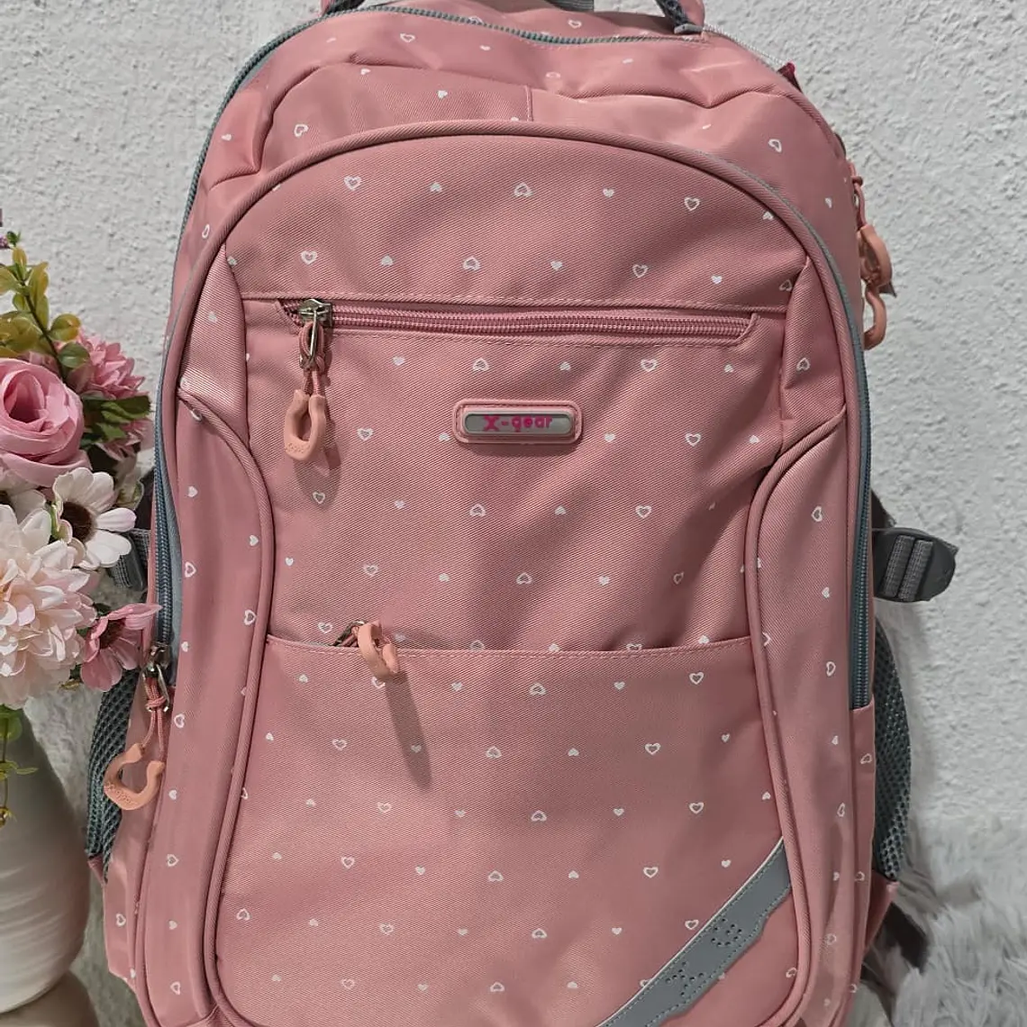 MOCHILA ORIGINAL ESTAMPADO CORAZÓNES MOD#XF179 6