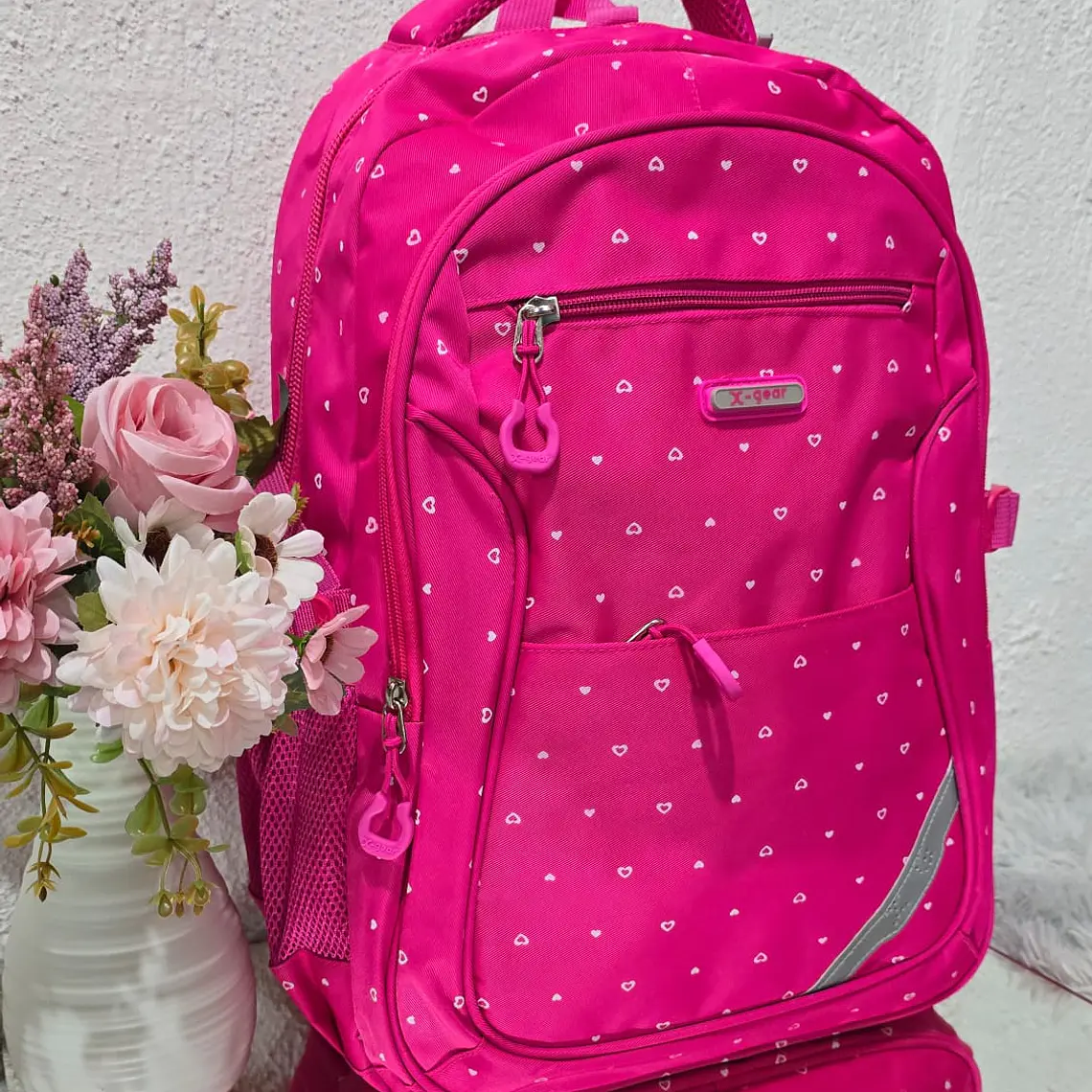 MOCHILA ORIGINAL ESTAMPADO CORAZÓNES MOD#XF179 7