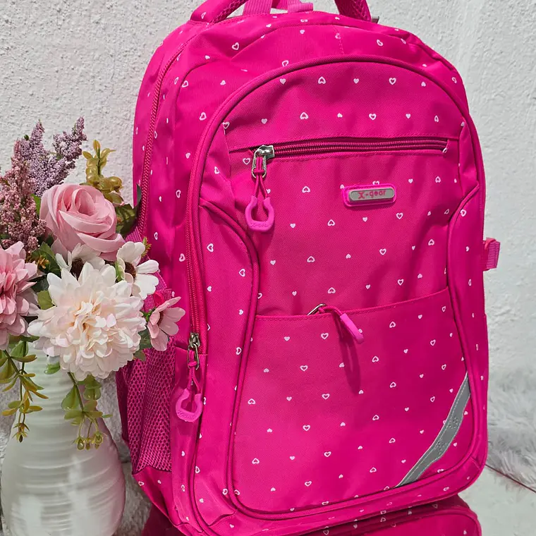 MOCHILA ORIGINAL ESTAMPADO CORAZÓNES MOD#XF179 7