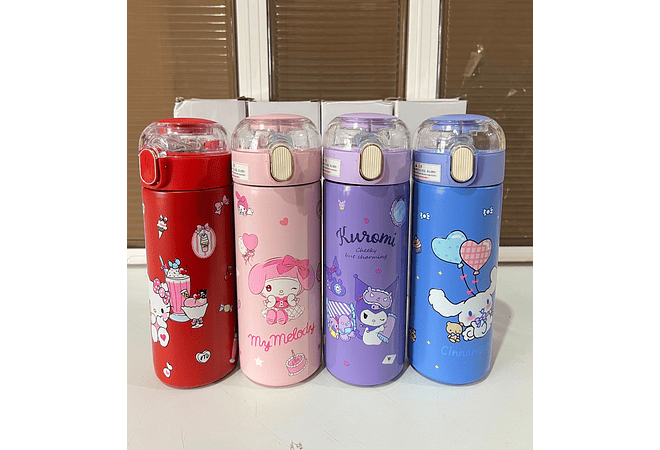 TERMO ACERO INOXIDABLE PERSONAJES SANRIO DE 420 ML MOD# CH268